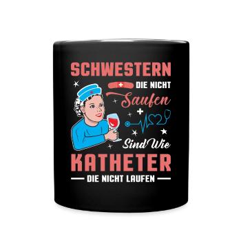 Altenpflegerin Pflegedienst Pflegehelferin Pflege - Tasse einfarbig - Schwarz - Vorne