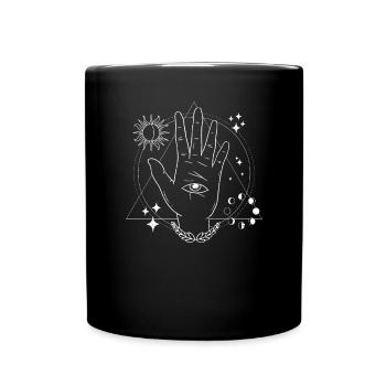 Hamsa Hand of Fatima Böses Auge Yoga Geschenk - Tasse einfarbig - Schwarz - Vorne