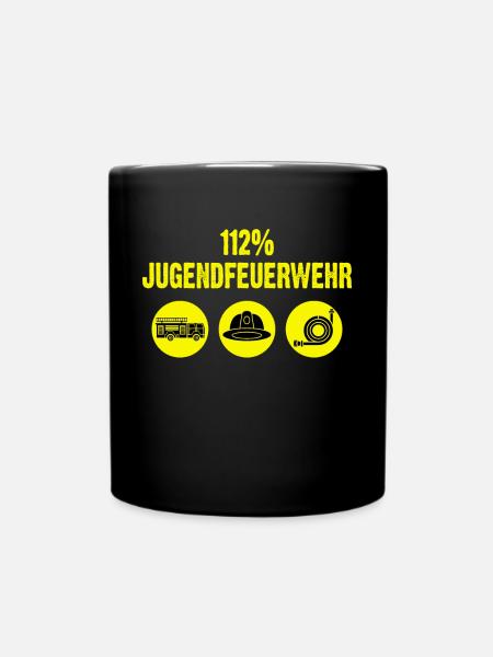 Jugendfeuerwehr Geschenk - Tasse einfarbig - Schwarz