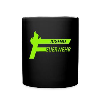 Jugendfeuerwehr Geschenk - Tasse einfarbig - Schwarz - Vorne