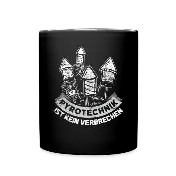 Pyrotechnik Verbrechen - Tasse einfarbig - Schwarz - Vorne