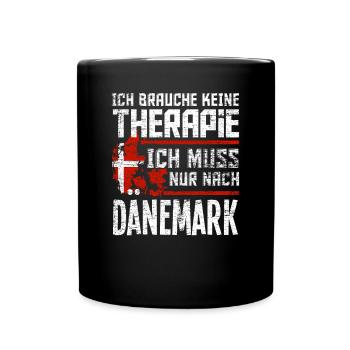 Dänemark Urlaub - Tasse einfarbig - Schwarz - Vorne