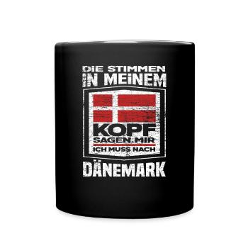 Dänemark Stimmen - Tasse einfarbig - Schwarz - Vorne