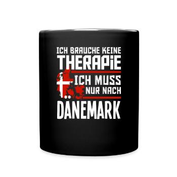 Dänemark Therapie - Tasse einfarbig - Schwarz - Vorne