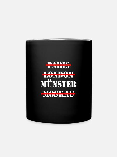 MÜNSTER Stadt Geschenk Geschenkidee - Tasse einfarbig - Schwarz
