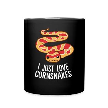 Serpent de maïs - J'adore les serpents de maïs - Mug uni - noir - Devant