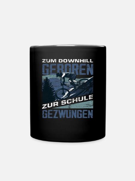 Fahrrad Downhill - Tasse einfarbig - Schwarz