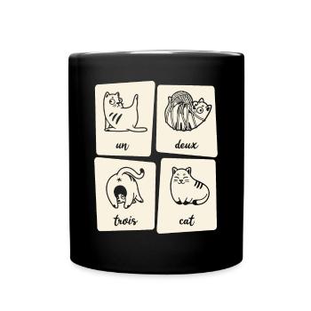 Un Deux Trois Cat fans - Full Colour Mug - black - Front