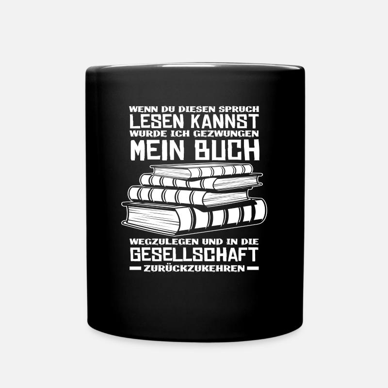 Bücher Lesen Gesellschaft - Tasse einfarbig - Schwarz