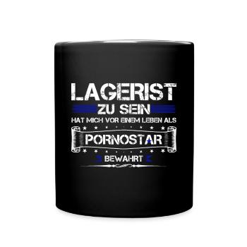 LAGERIST ZU SEIN... - Tasse einfarbig - Schwarz - Vorne