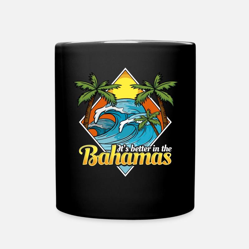 Bahamas 70 ' s 80 ' s vacances rétro surfeur Style - Mug uni - noir
