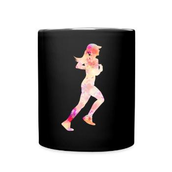 Jogging Courir Coureuse cadeau hommes femmes - Mug uni - noir - Devant