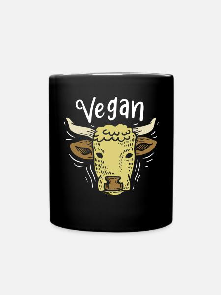 Veganer Vegan - Tasse einfarbig - Schwarz