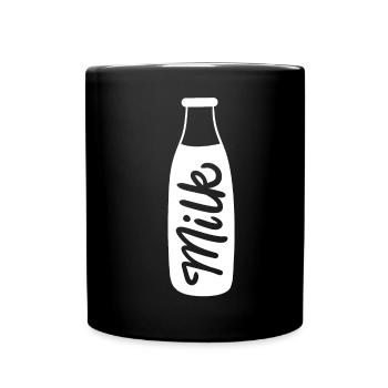 Milch - Tasse einfarbig - Schwarz - Vorne