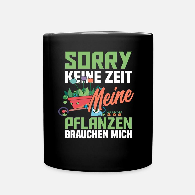 Gärtner Zeit Gärtnerei Flora - Tasse einfarbig - Schwarz