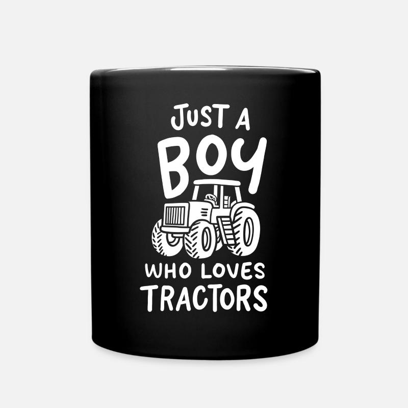 Traktoren Traktor - Tasse einfarbig - Schwarz