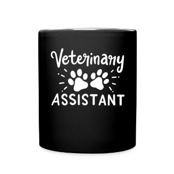 Tierarzthelfer Vet Tech - Tasse einfarbig - Schwarz - Vorne