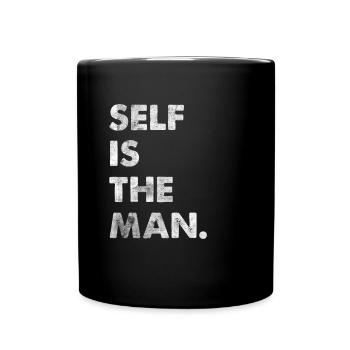 Self Is The Man Engleutsch Denglisch T-Shirt - Full Colour Mug - black - Front