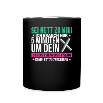 Geschenkidee Friseur - Tasse einfarbig - Schwarz - Vorne