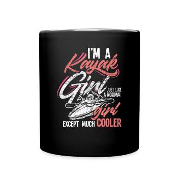 Kayak fille kayakiste - Mug uni - noir - Devant