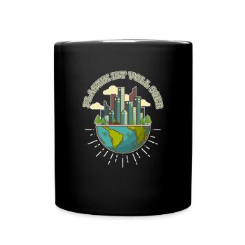 Plastic 90S Climate Protection Environment - Full Colour Mug - black - Front