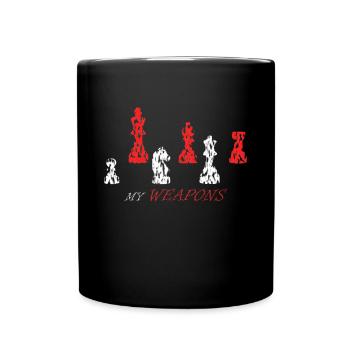 Schach - Tasse einfarbig - Schwarz - Vorne