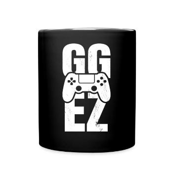 Gamer progamer gg ez noob shirt gamer gift - Full Colour Mug - black - Front