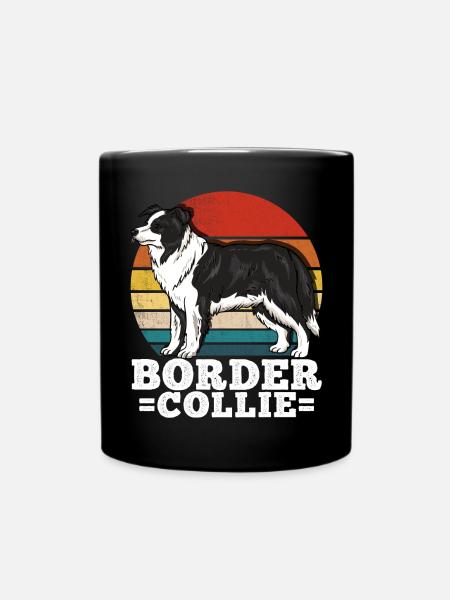 Border Collie Rétro - Mug uni - noir