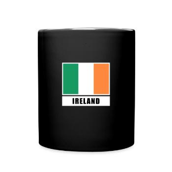 Irland irisch Flagge Fahne - Tasse einfarbig - Schwarz - Vorne
