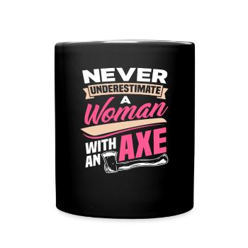 Hache bûcheron sportif passe-temps cadeau - Mug uni - noir - Devant