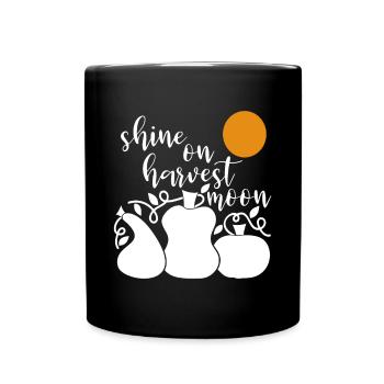 Shine on harvest moon - Tasse einfarbig - Schwarz - Vorne