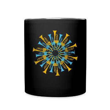 Trompette - Mug uni - noir - Devant