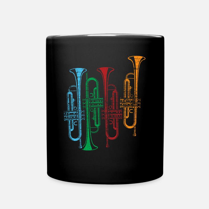 Instrument rétro trompette - Mug uni - noir