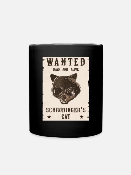 Recherché Schrödingers Katze Dead and Alive Cat - Mug uni - noir