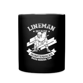 American Football Offensive Lineman Gift - Full Colour Mug - black - Front