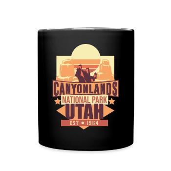 Canyonlands National Park Utah Est 1964 - Full Colour Mug - black - Front