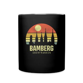 Bamberg Bamberger Stadt Oberfranken Koordinaten - Tasse einfarbig - Schwarz - Vorne