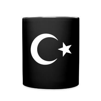 Stolz und Tradition – Türkei Flagge - Tasse einfarbig - Schwarz - Vorne