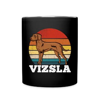 Vizsla Retro - Full Colour Mug - black - Front