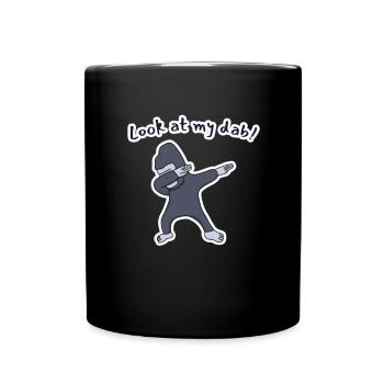 Guck mal mein Dab! Gorilla - Tasse einfarbig - Schwarz - Vorne