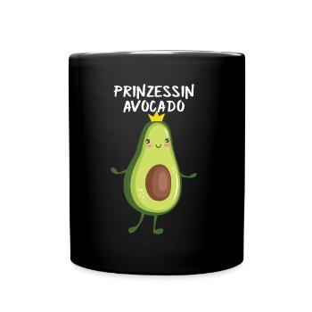 Prinzessin Avocado - Kinder Geschenk - Tasse einfarbig - Schwarz - Vorne