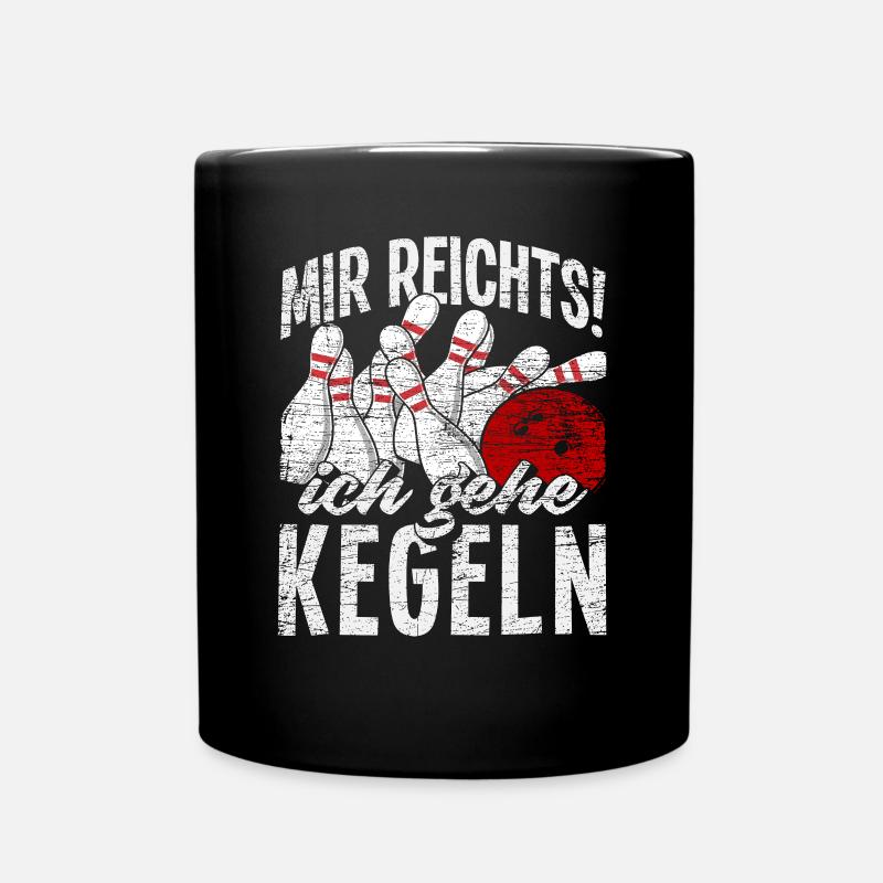 Kegeln - Tasse einfarbig - Schwarz