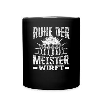 Kegeln Verein - Tasse einfarbig - Schwarz - Vorne