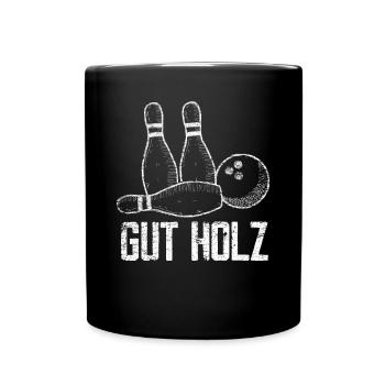 Kegeln Kegel - Tasse einfarbig - Schwarz - Vorne