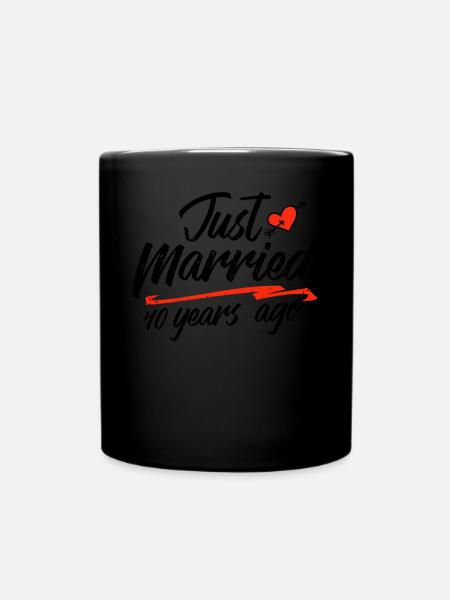 Mariage amusant il y a 40 ans - Mug uni - noir
