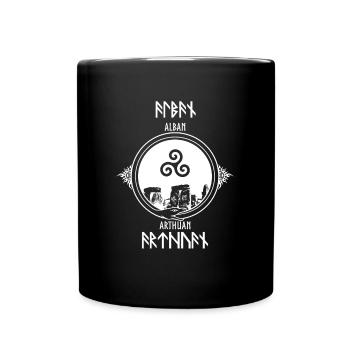 Winter Solstice Celtic Jul Runes Vikings - Full Colour Mug - black - Front