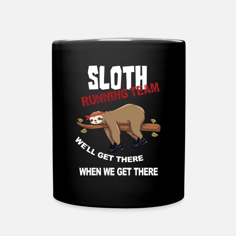 Lustiger Sloth Laufteam Design - Tasse einfarbig - Schwarz