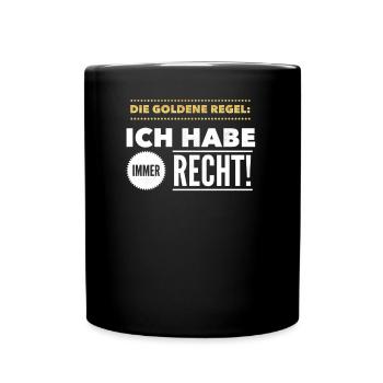 Besserwisser & Lustige Sprüche - Tasse einfarbig - Schwarz - Vorne