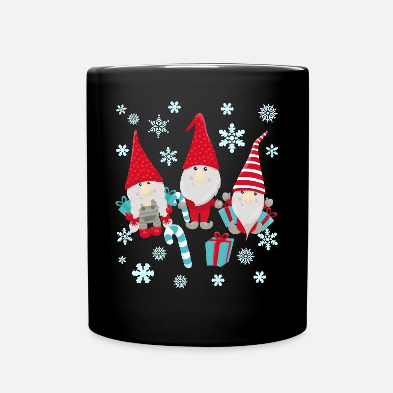 Idée de cadeau de Noël mignon gnomes - Mug uni - noir