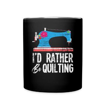 Quilten - Tasse einfarbig - Schwarz - Vorne